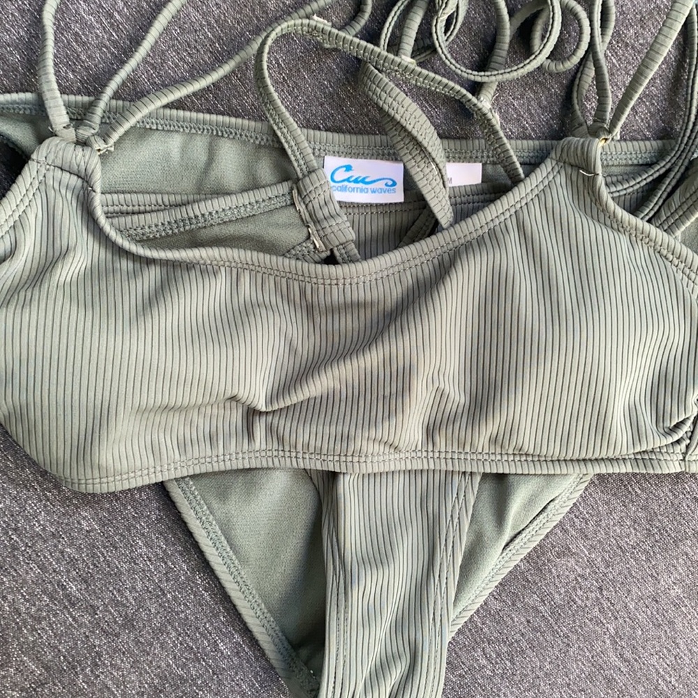 Green swimsuit